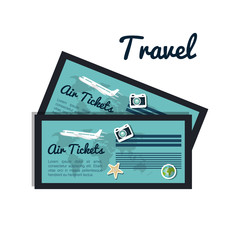 tickets airplane travel design vector illustration eps 10