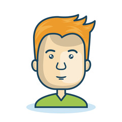 character man young isolated vector illustration eps 10