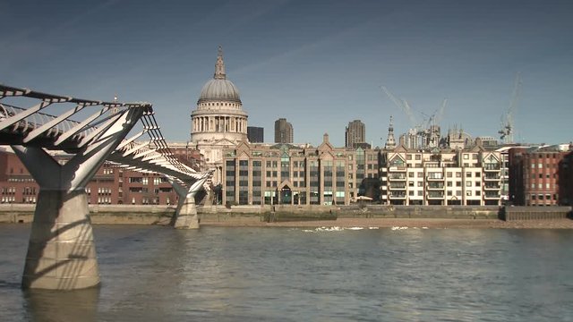 St Paul's Cathedral with millennium bridge 