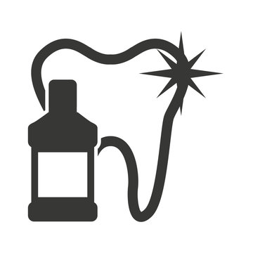 recommend clip art: tooth silhouette with dental care icon vector illustration design