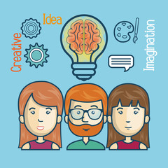 group person idea crestive design vector illustration eps 10