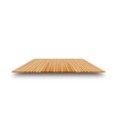 Wooden shelves isolated on white