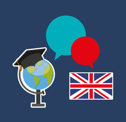 learn english education icons vector illustration design