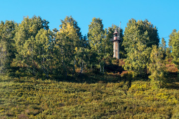 Old lighthouse on the hillside