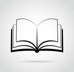 open book design black drawing