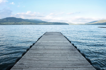 Fototapeta premium 山中湖の桟橋