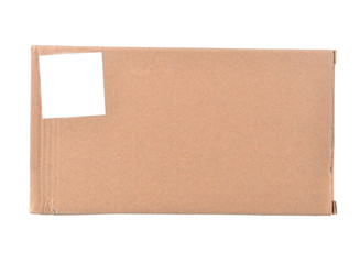 Brown carton box isolated on white background.