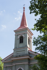 Fototapeta premium Old church with a belfry.