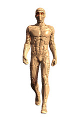 3d render of a nano astronaut isolated on white background