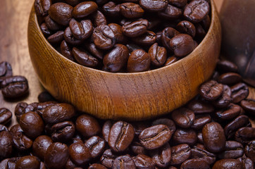 Coffee Beans Background / Coffee Beans / Coffee Beans on Wooden
