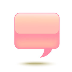 Realistic Glass Vector Speech Bubble.