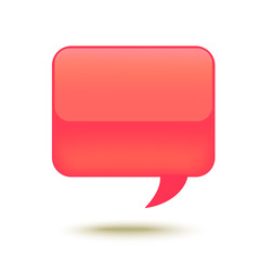 Realistic Glass Vector Speech Bubble.