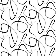 Vector floral background of drawn lines