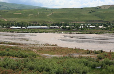 Fototapeta na wymiar Landscape, nearby Saryblack, Kyrgyz, Kyrgyzstan