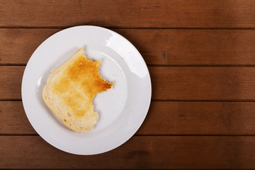 Slices of toast against a rustic background