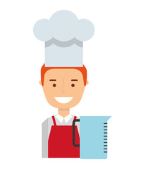 chef worker avatar character icon vector illustration design