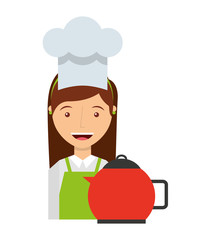chef worker avatar character icon vector illustration design