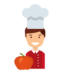 chef worker avatar character icon vector illustration design