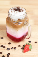 Strawberry ice coffee