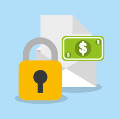 security money investment flat vector illustration design