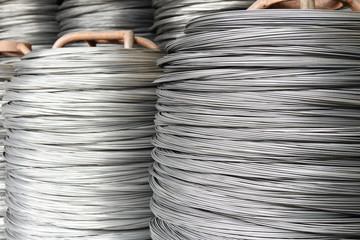 Large coil of Aluminum wire