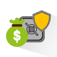 security money investment flat vector illustration design