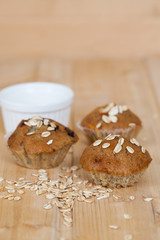 Banana cup cake with oats