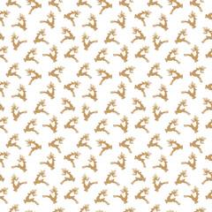 gold white reindeer pattern background