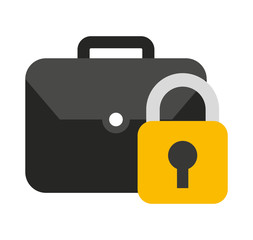 business security concept flat icons vector illustration design