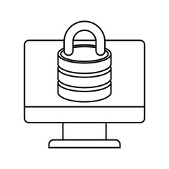 business security concept flat icons vector illustration design