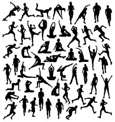 Various Silhouettes Sports Activities, art vector design