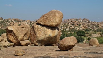 Big granite rocks popular for bouldering