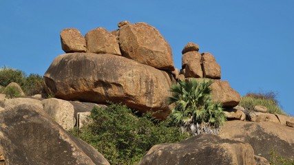 Rock formation in Hampi, India