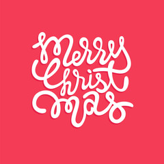 Obraz premium Merry Christmas Lettering Design. Merry Christmas text. Vector