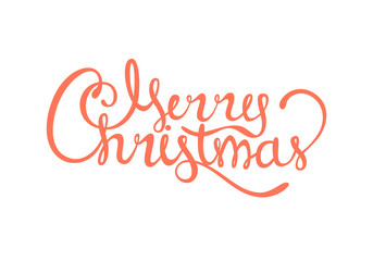Merry Christmas Lettering Design.  Merry Christmas text. Vector