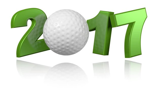 Golf 2017 with a white background