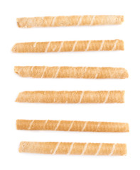 Wafel sticks isolated over the white background