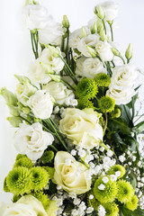 Close up of white roses