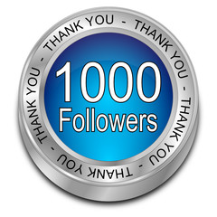 1000 Followers Thank you - 3D illustration