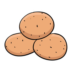 Potato colored doodle. Hand drawn sketch
