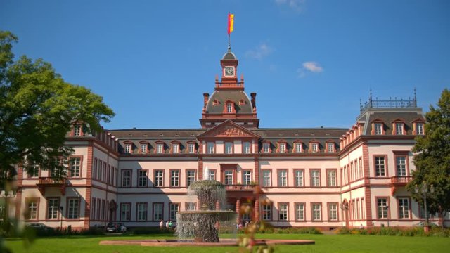 beautiful old building with a fountain in Germany
