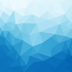 Fototapeta premium Abstract blue triangle geometrical background - Vector