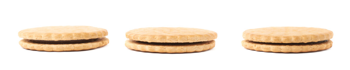 Set of cookies isolated over the white background