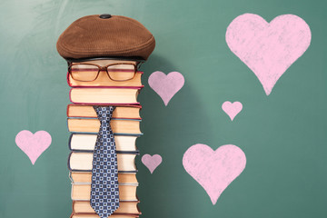 I love my Teacher, funny education concept