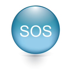 SOS blue button