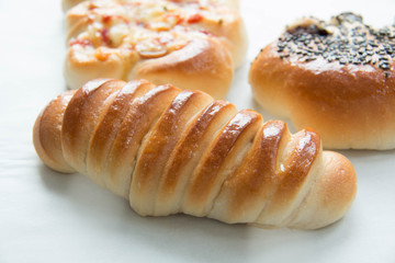 Assorted kinds of breads