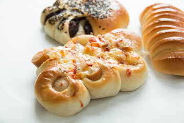 Assorted kinds of breads