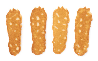 Set of cookies isolated over the white background
