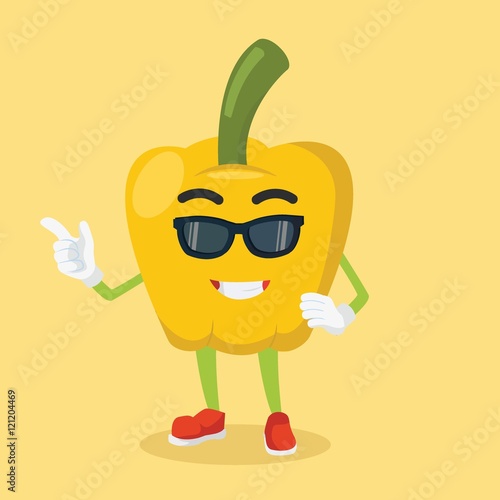 "paprika man cool with sun glasses" Stock image and royaltyfree vector