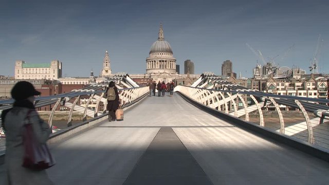 St Paul's Cathedral from millennium bridge